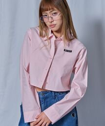 SEQUENZ（シークエンズ）の「【sqnz（エスキュンズ）】sqnz cropped shirts  / レディース 長袖 レギュラーカラー シャツ 刺繍 短丈（シャツ/ブラウス）」