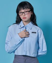SEQUENZ（シークエンズ）の「【sqnz（エスキュンズ）】sqnz cropped shirts  / レディース 長袖 レギュラーカラー シャツ 刺繍 短丈（シャツ/ブラウス）」
