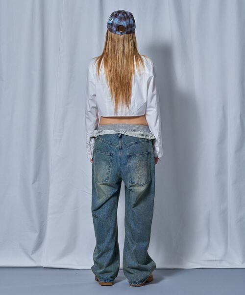 SEQUENZ(シークエンズ)の「※WEB限定 / 短丈シルエット / レディースクロップドシャツ / sqnz cropped shirts(シャツ/ブラウス・レディース・ピンク/ホワイト/ライトブルー・MEDIUM/SMALL)」の11枚目の写真