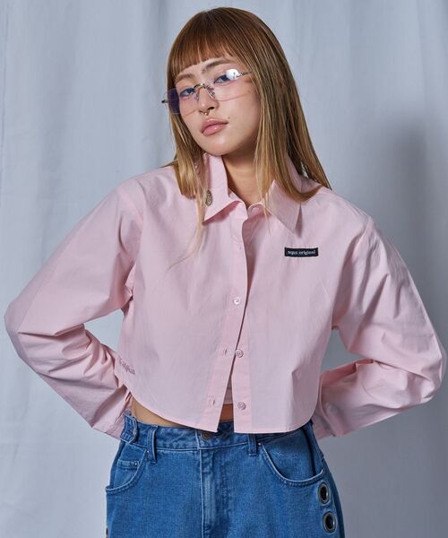 SEQUENZ(シークエンズ)の「※WEB限定 / 短丈シルエット / レディースクロップドシャツ / sqnz cropped shirts(シャツ/ブラウス・レディース・ピンク/ホワイト/ライトブルー・MEDIUM/SMALL)」の14枚目の写真