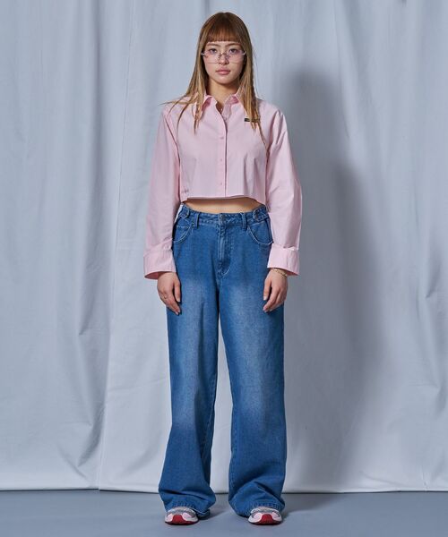 SEQUENZ(シークエンズ)の「※WEB限定 / 短丈シルエット / レディースクロップドシャツ / sqnz cropped shirts(シャツ/ブラウス・レディース・ピンク/ホワイト/ライトブルー・MEDIUM/SMALL)」の17枚目の写真