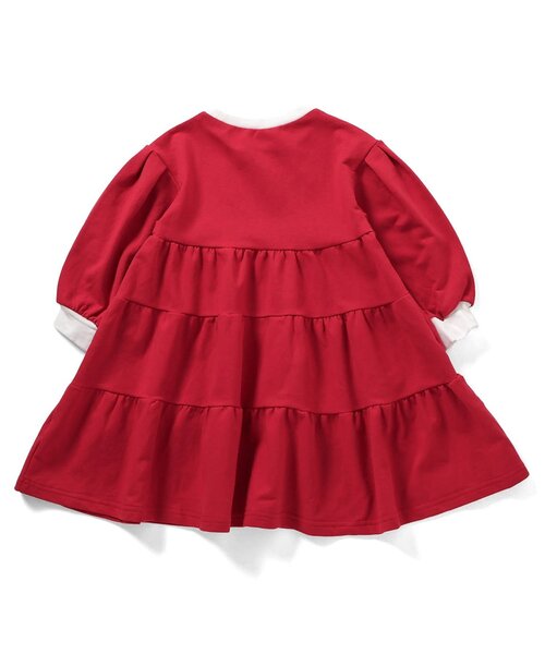 apres les cours（アプレレクール）の「ティアードロゴワンピース_ジュニア対応（ワンピース・キッズ・レッド/ネイビー/クリーム・130/120/110/100/90/80/140）」の13枚目の写真