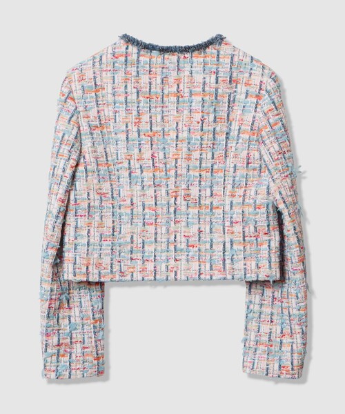 ANAYI(アナイ)の「【セットアップ対応商品】カラーミックスツイードノーカラー ジャケット(ノーカラージャケット・レディース・マルチ・38/36/34)」の14枚目の写真