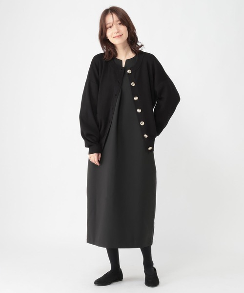 studio CLIP(スタディオクリップ)の「【WEB限定】ゴールドボタンカーディガン《オケージョン2026SS》(カーディガン/ボレロ・レディース・ネイビー/ブラック・FREE)」の9枚目の写真