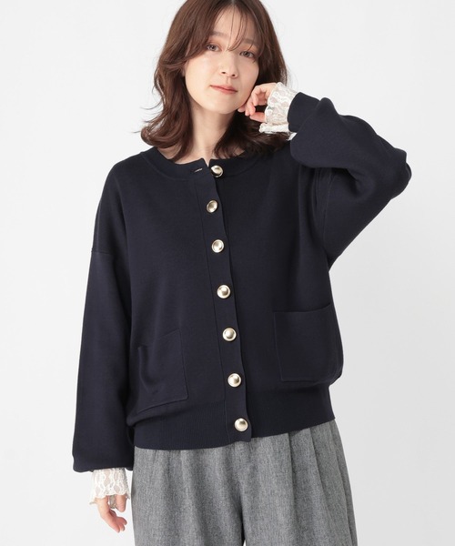 studio CLIP(スタディオクリップ)の「【WEB限定】ゴールドボタンカーディガン《オケージョン2026SS》(カーディガン/ボレロ・レディース・ネイビー/ブラック・FREE)」の18枚目の写真