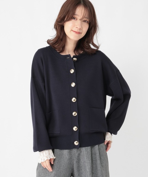 studio CLIP(スタディオクリップ)の「【WEB限定】ゴールドボタンカーディガン《オケージョン2026SS》(カーディガン/ボレロ・レディース・ネイビー/ブラック・FREE)」の19枚目の写真