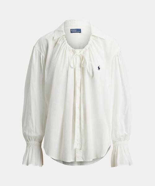 タイネック コットン ポプリン トップス（シャツ/ブラウス）｜POLO