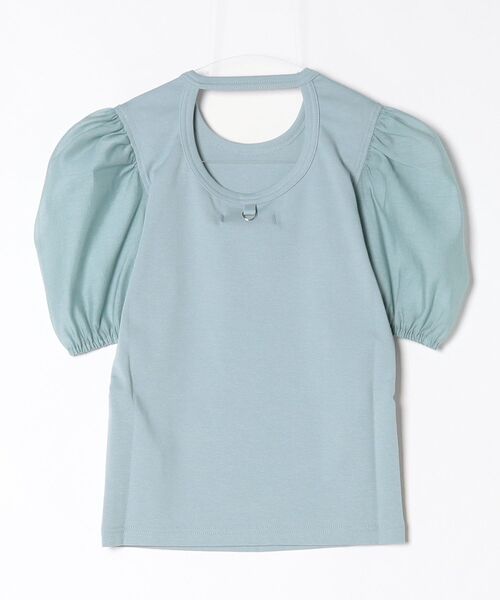 G.V.G.V.（ジーヴィージーヴィー）の「D-RING PUFF SLV RIB TOP（Tシャツ/カットソー・レディース・ブラック/ライトブルー・ONE SIZE）」の12枚目の写真