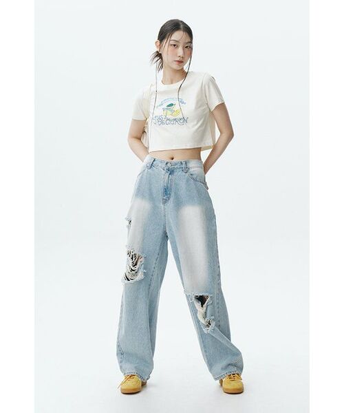 Midnight Move(ミッドナイトムーブ)の「bl fit pants (black)(デニムパンツ・レディース・その他・S/M)」の5枚目の写真