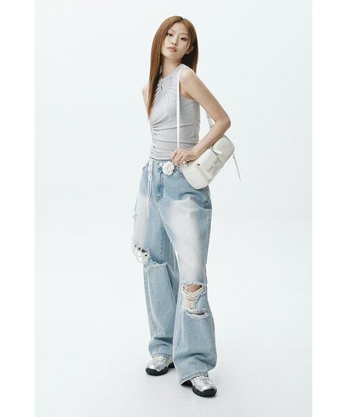 Midnight Move(ミッドナイトムーブ)の「bl fit pants (black)(デニムパンツ・レディース・その他・S/M)」の6枚目の写真