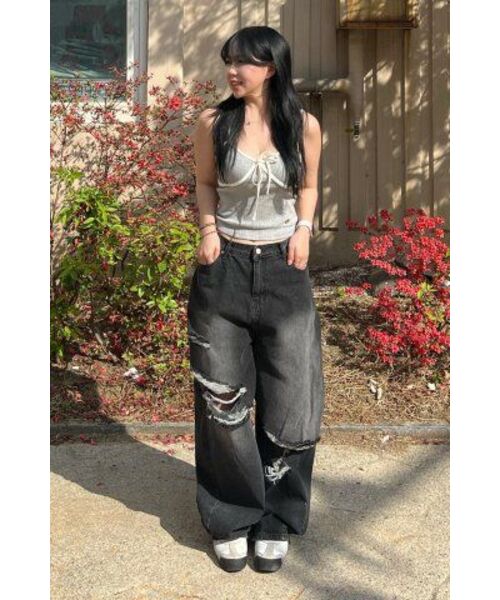 Midnight Move(ミッドナイトムーブ)の「bl fit pants (black)(デニムパンツ・レディース・その他・S/M)」の9枚目の写真