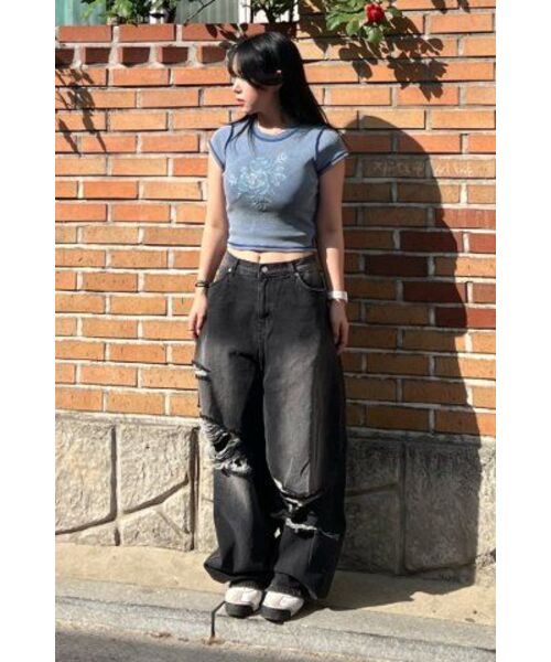 Midnight Move(ミッドナイトムーブ)の「bl fit pants (black)(デニムパンツ・レディース・その他・S/M)」の10枚目の写真