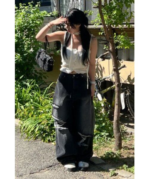 Midnight Move(ミッドナイトムーブ)の「bl fit pants (black)(デニムパンツ・レディース・その他・S/M)」の13枚目の写真