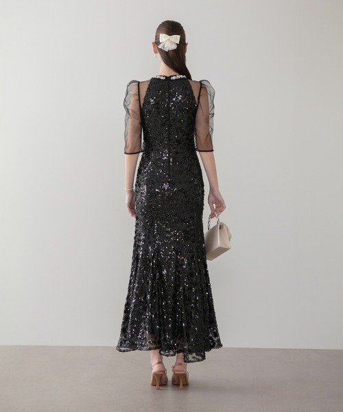 セール】【LEJA】ビジューネックスパンコールシアーマーメイド