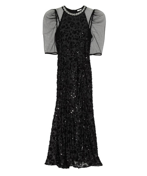 セール】【LEJA】ビジューネックスパンコールシアーマーメイド