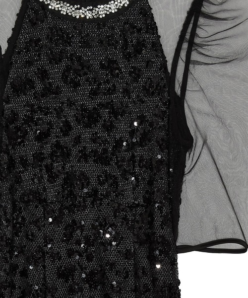 セール】【LEJA】ビジューネックスパンコールシアーマーメイド