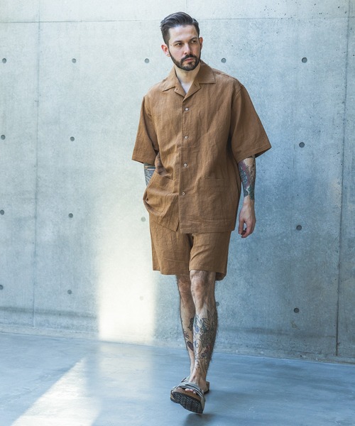 MR.OLIVE（ミスターオリーブ）の「VINTAGE C/L WEATHER / SHORT/S SERVICE SHIRT /M261122（シャツ/ブラウス・メンズ・ブラック/ブラウン・SMALL/MEDIUM/LARGE）」の4枚目の写真