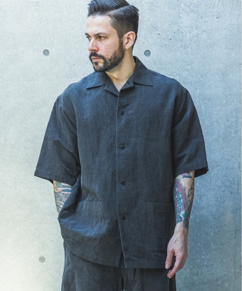 MR.OLIVE（ミスターオリーブ）の「VINTAGE C/L WEATHER / SHORT/S SERVICE SHIRT /M261122（シャツ/ブラウス・メンズ・ブラック/ブラウン・SMALL/MEDIUM/LARGE）」の5枚目の写真