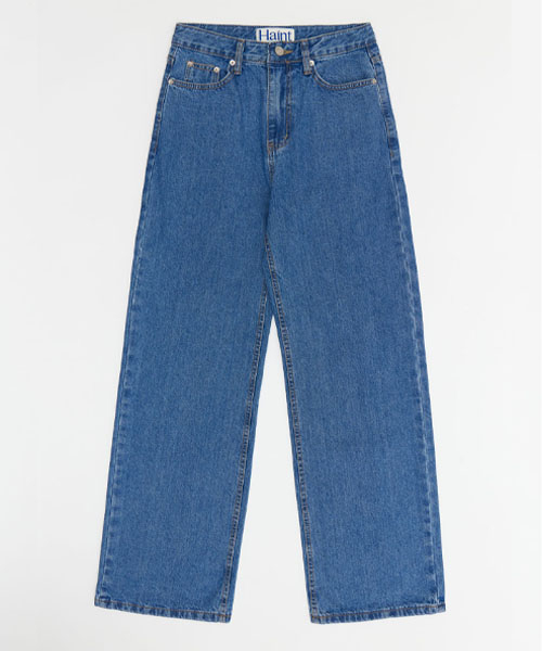 HAINT(ヘイント)の「DARIA LONG WIDE DENIM PANTS_2COLORS_DARK BLUE(デニムパンツ・レディース・その他・S/M/L)」の2枚目の写真