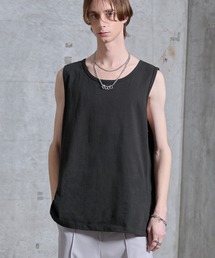 【SERACE】Loose side slit layered tank top / ルーズサイドスリットレイヤードタンクトップ