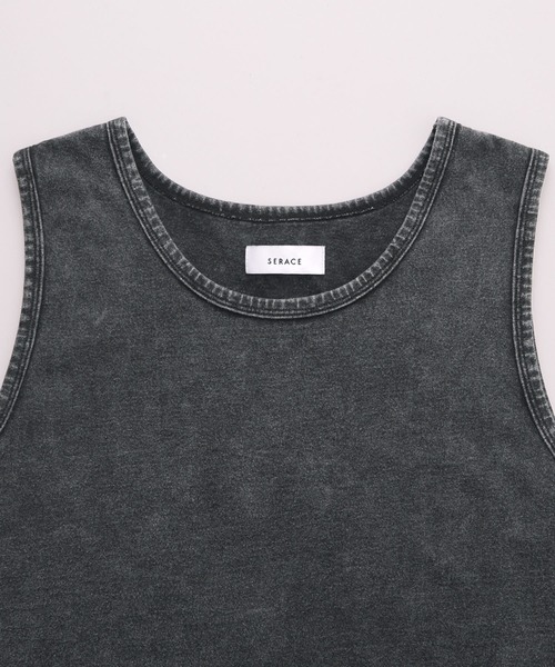SERACE（セラス）の「【SERACE】Loose side slit layered tank top / ルーズサイドスリットレイヤードタンクトップ（タンクトップ・メンズ・ブラック系/グレー系・L/M/S）」の21枚目の写真