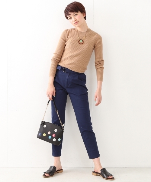 Ray BEAMS（レイビームス）の「◇【ラブリ着用】Ray BEAMS / コットン リブ クルーネック（ニット/セーター・レディース・ライトグレー/ベージュ/ブルー系その他/ホワイト・ONE SIZE）」の10枚目の写真