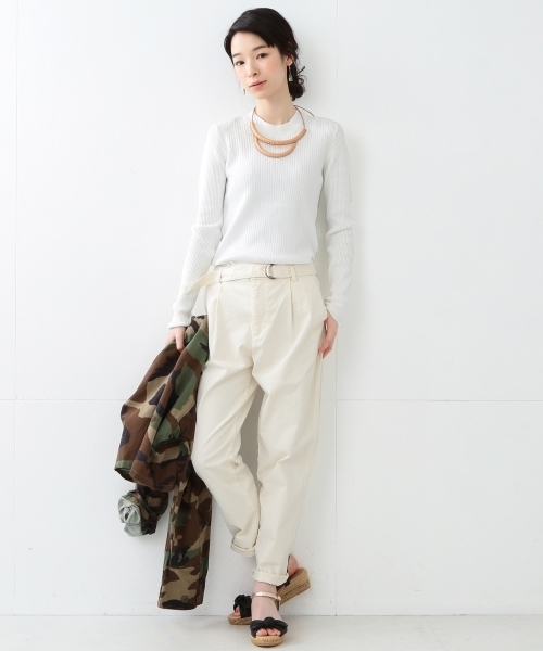 Ray BEAMS（レイビームス）の「◇【ラブリ着用】Ray BEAMS / コットン リブ クルーネック（ニット/セーター・レディース・ライトグレー/ベージュ/ブルー系その他/ホワイト・ONE SIZE）」の21枚目の写真