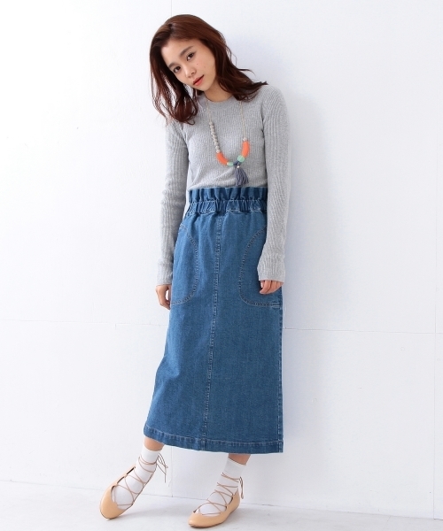 Ray BEAMS（レイビームス）の「◇【ラブリ着用】Ray BEAMS / コットン リブ クルーネック（ニット/セーター・レディース・ライトグレー/ベージュ/ブルー系その他/ホワイト・ONE SIZE）」の22枚目の写真