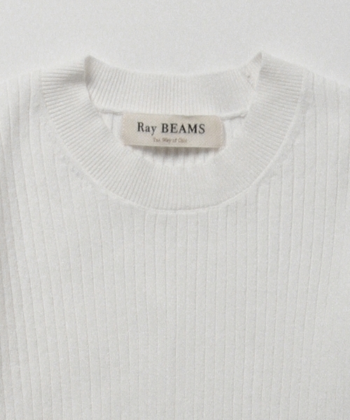 Ray BEAMS（レイビームス）の「◇【ラブリ着用】Ray BEAMS / コットン リブ クルーネック（ニット/セーター・レディース・ライトグレー/ベージュ/ブルー系その他/ホワイト・ONE SIZE）」の12枚目の写真