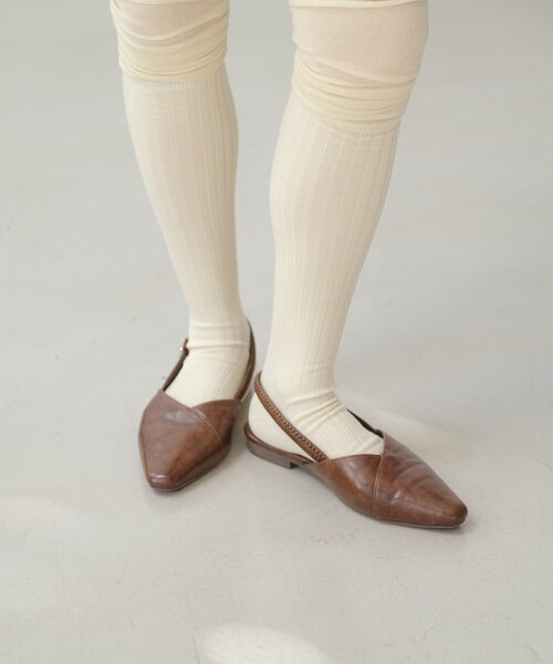 Kastane（カスタネ）の「2WAYハイソックス（ソックス/靴下・レディース・アイボリー/グレー・FREE）」の9枚目の写真