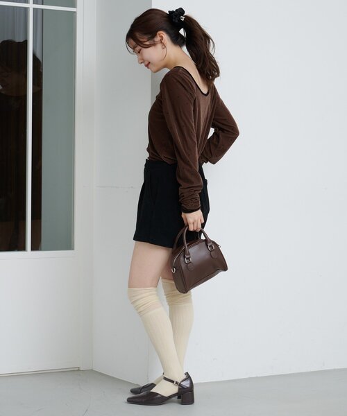 Kastane（カスタネ）の「2WAYハイソックス（ソックス/靴下・レディース・アイボリー/グレー・FREE）」の15枚目の写真