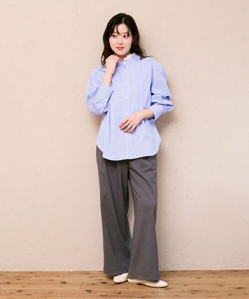 le.coeur blanc（ルクールブラン）の「《WEB限定アイテム》Vカットフラットパンプス（パンプス・レディース・ブラック/アイボリー・38/37/36/39）」の6枚目の写真