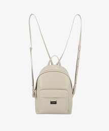 シティ斜めジッパーミニバックパック_BEIGE