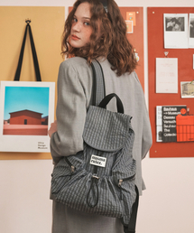 [INT] mini ver. Flap backpack_Check Dark gray