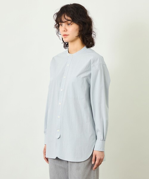 MACKINTOSH PHILOSOPHY(マッキントッシュ フィロソフィー)の「【GREY LABEL】バンドカラーシャツ(シャツ/ブラウス・レディース・ブラック/ブルー/ライトグレー/オフホワイト・2)」の10枚目の写真