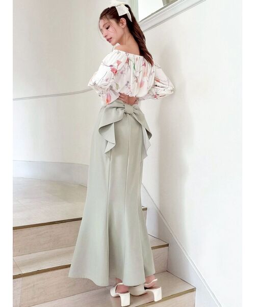 RESEXXY（リゼクシー）の「バックリボンマーメイドスカート（スカート・レディース・ブラック/アイボリー/ミント・FREE）」の9枚目の写真