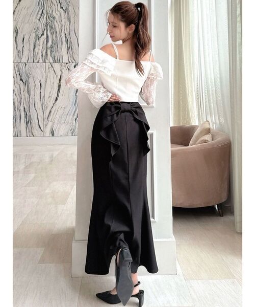 RESEXXY（リゼクシー）の「バックリボンマーメイドスカート（スカート・レディース・ブラック/アイボリー/ミント・FREE）」の12枚目の写真