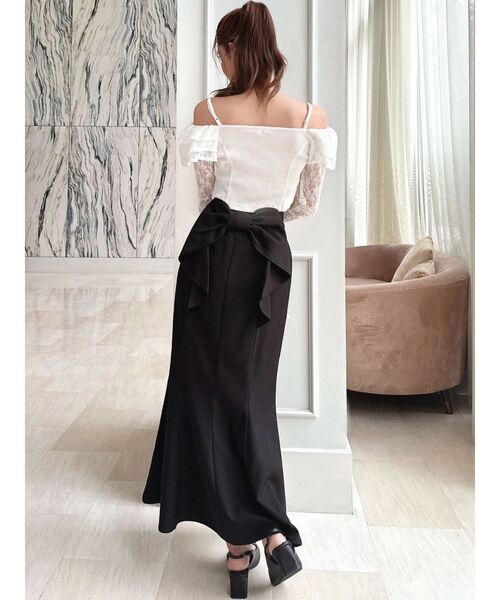 RESEXXY（リゼクシー）の「バックリボンマーメイドスカート（スカート・レディース・ブラック/アイボリー/ミント・FREE）」の13枚目の写真