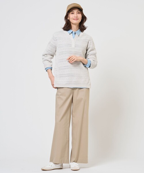 J.PRESS(ジェイプレス)の「【冷房対策に】コットンリネン 7oz デニム シャツ(シャツ/ブラウス・レディース・ダルブルー系/スカイブルー系・11/9)」の10枚目の写真