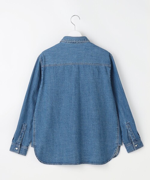 J.PRESS(ジェイプレス)の「【冷房対策に】コットンリネン 7oz デニム シャツ(シャツ/ブラウス・レディース・ダルブルー系/スカイブルー系・11/9)」の13枚目の写真