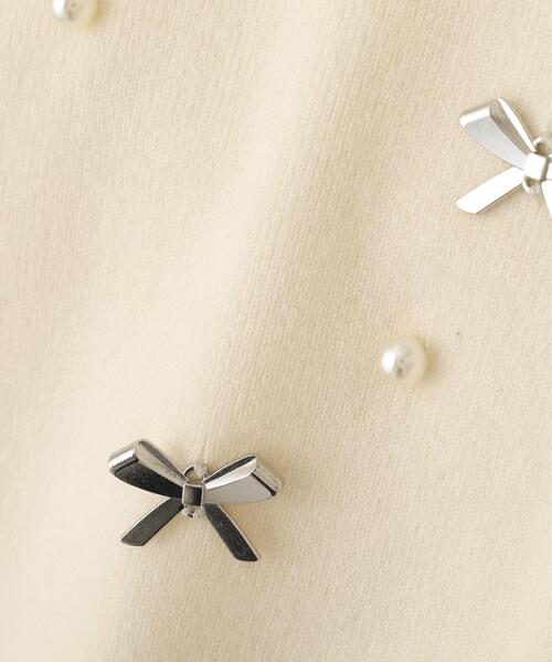 JILL by JILL STUART（ジルバイジルスチュアート）の「リボントッピングカーディガン（ニット/セーター・レディース・ピンク/ホワイト/ブラック・FREE）」の10枚目の写真