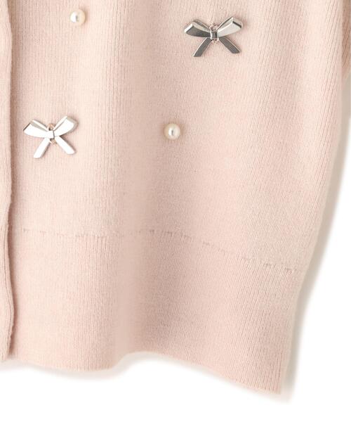 JILL by JILL STUART（ジルバイジルスチュアート）の「リボントッピングカーディガン（ニット/セーター・レディース・ピンク/ホワイト/ブラック・FREE）」の20枚目の写真