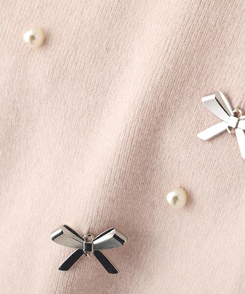 JILL by JILL STUART（ジルバイジルスチュアート）の「リボントッピングカーディガン（ニット/セーター・レディース・ピンク/ホワイト/ブラック・FREE）」の21枚目の写真