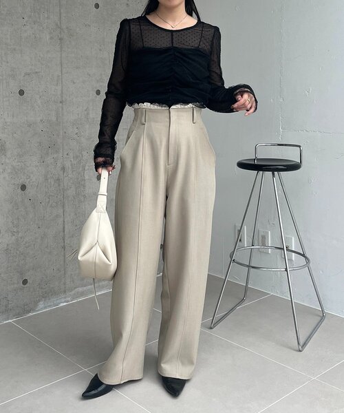 CAPRICIEUX LE'MAGE（カプリシューレマージュ）の「【人気のため再販！セレモニーにも◎】フロッキードットブラウス（シャツ/ブラウス・レディース・ブラック/ベージュ・FREE）」の20枚目の写真