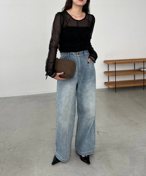 CAPRICIEUX LE'MAGE（カプリシューレマージュ）の「【人気のため再販！セレモニーにも◎】フロッキードットブラウス（シャツ/ブラウス・レディース・ブラック/ベージュ・FREE）」の16枚目の写真