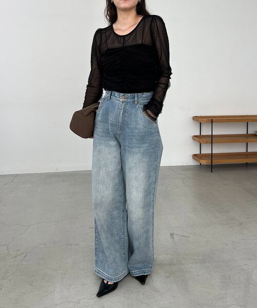 CAPRICIEUX LE'MAGE（カプリシューレマージュ）の「【人気のため再販！セレモニーにも◎】フロッキードットブラウス（シャツ/ブラウス・レディース・ブラック/ベージュ・FREE）」の13枚目の写真