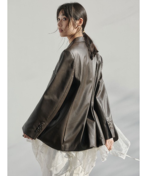 anuans（アニュアンス）の「チュールレースジレ（その他アウター・レディース・ブラック/アイボリー・F）」の12枚目の写真