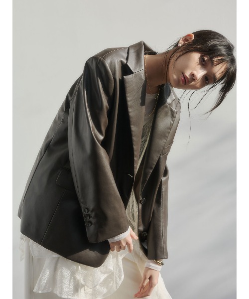 anuans（アニュアンス）の「チュールレースジレ（その他アウター・レディース・ブラック/アイボリー・F）」の14枚目の写真