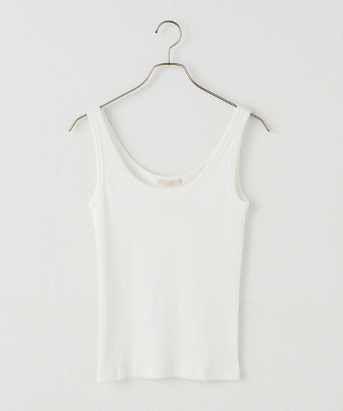 plage（プラージュ）の「rib タンクトップ（タンクトップ・レディース・ブラック/ホワイト・FREE）」の2枚目の写真