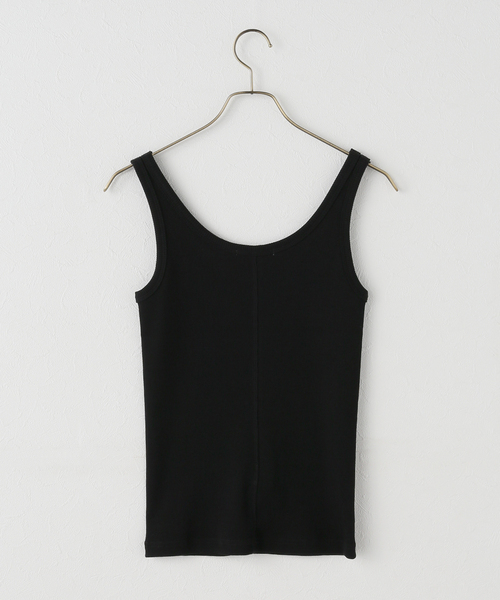 plage（プラージュ）の「rib タンクトップ（タンクトップ・レディース・ブラック/ホワイト・FREE）」の3枚目の写真